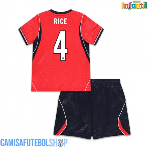 Camisa de time de futebol Inglaterra Declan Rice #4 Replicas 2º Equipamento Infantil Mundo 2026 Manga Curta (+ Calças curtas)